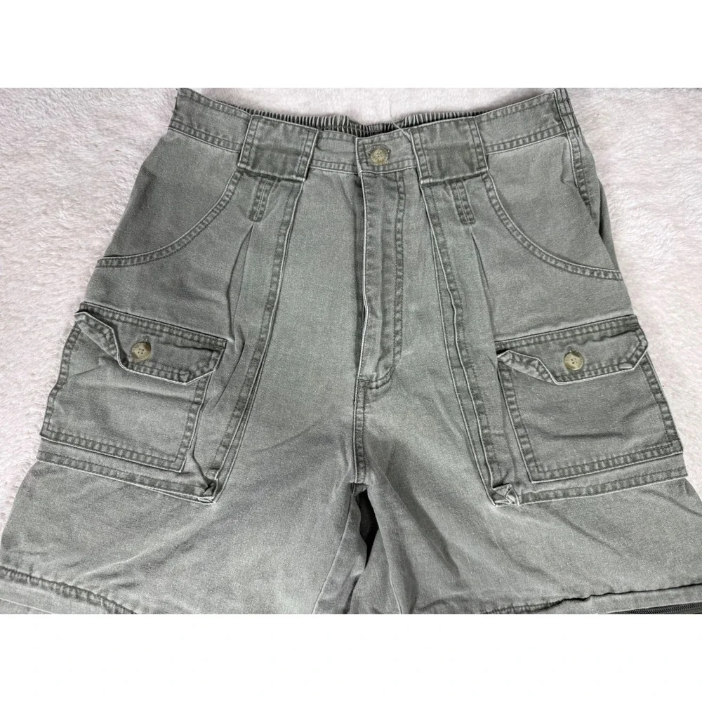 RedHead Convertible Cargo Pants Mens 32x33 Green Good Zip Off Utility Gorpcore